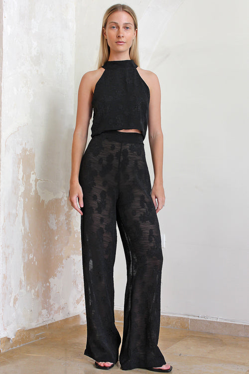 FLORAL SHEER PANTS