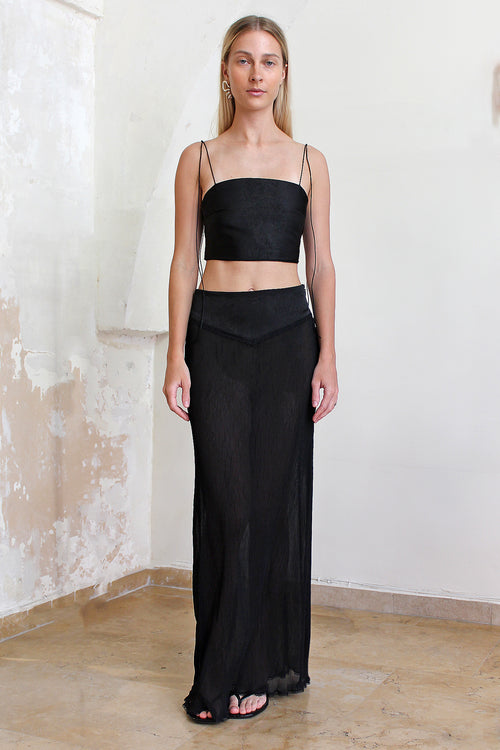 MAXI PLISSE SKIRT