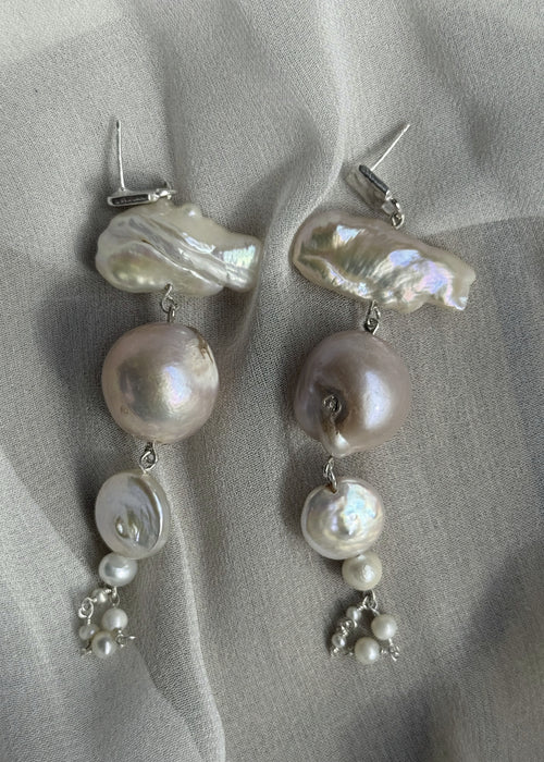 PINK PEARLS EERINGS