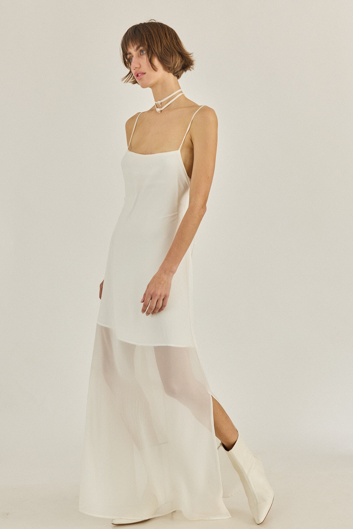 CHIFFON MAXI X DRESS