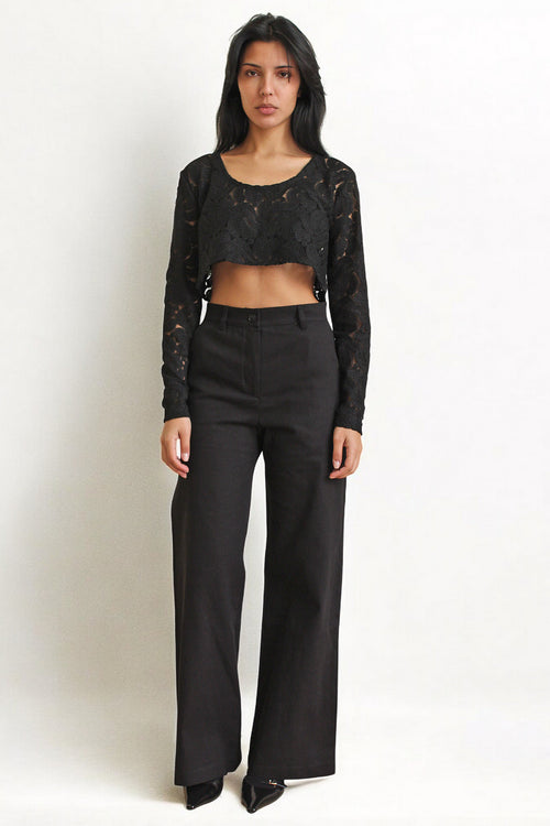 WIDE LEG DENIM PANTS