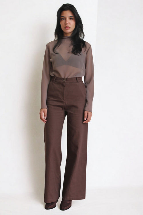 WIDE LEG DENIM PANTS