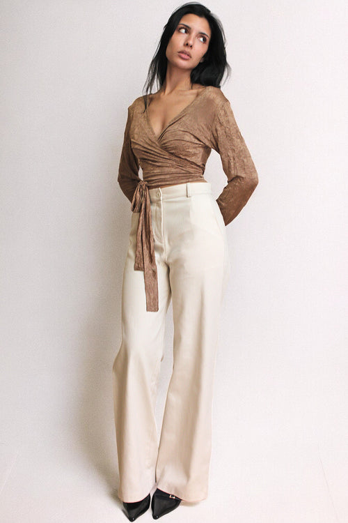 WIDE LEG DENIM PANTS