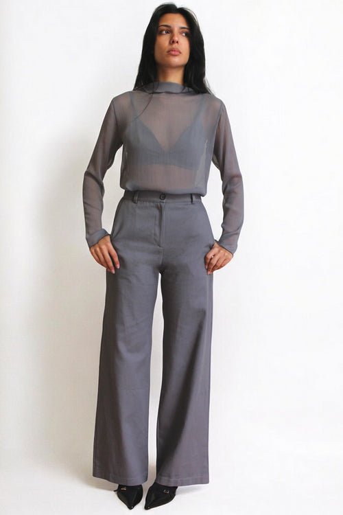 WIDE LEG DENIM PANTS